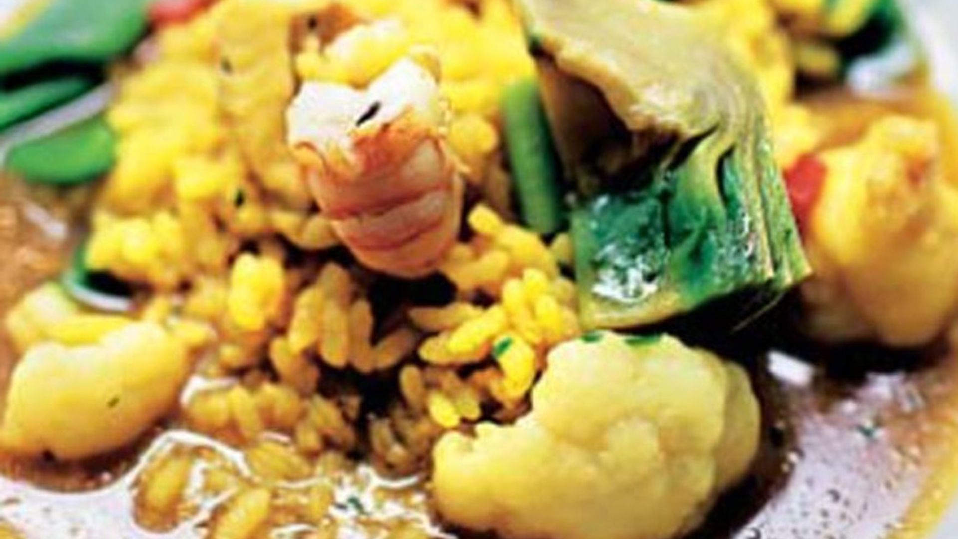 Arroz meloso de rape y gambas
