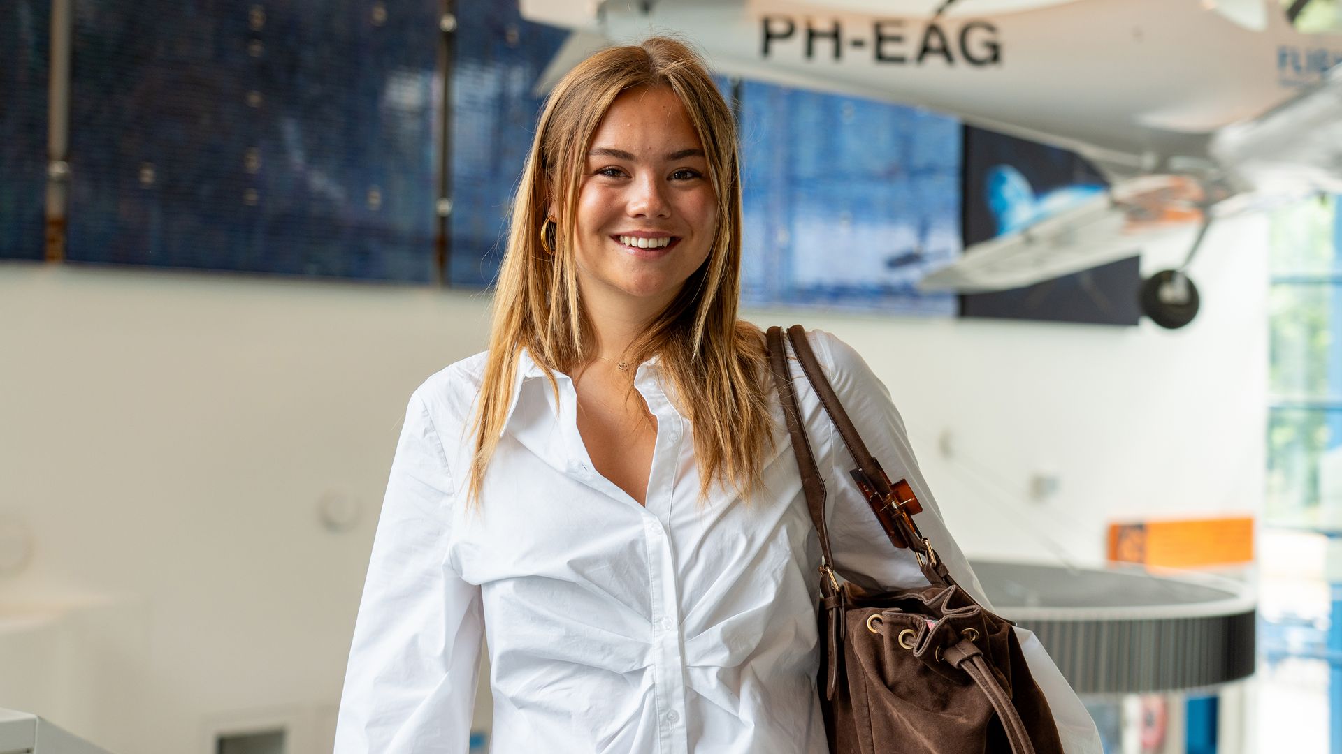 Ariane de Holanda en su primer día como universitaria