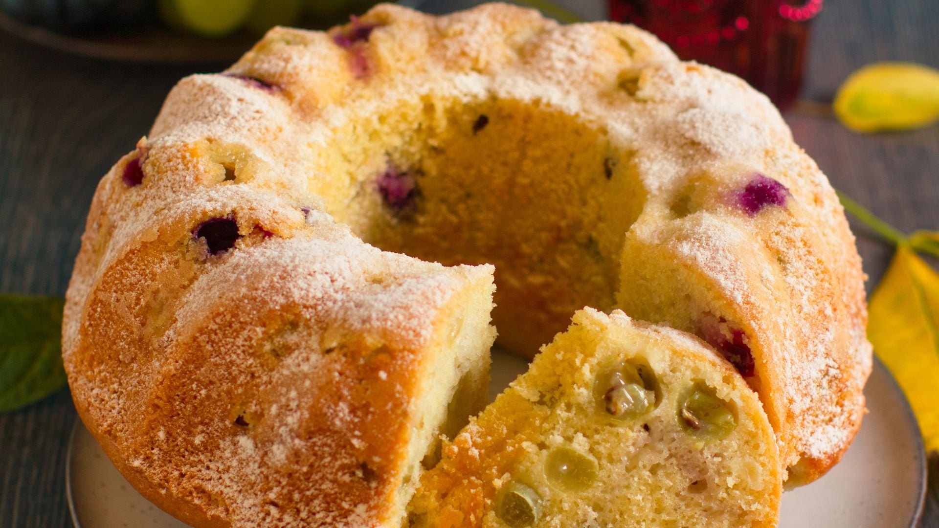 Bundt cake de uvas
