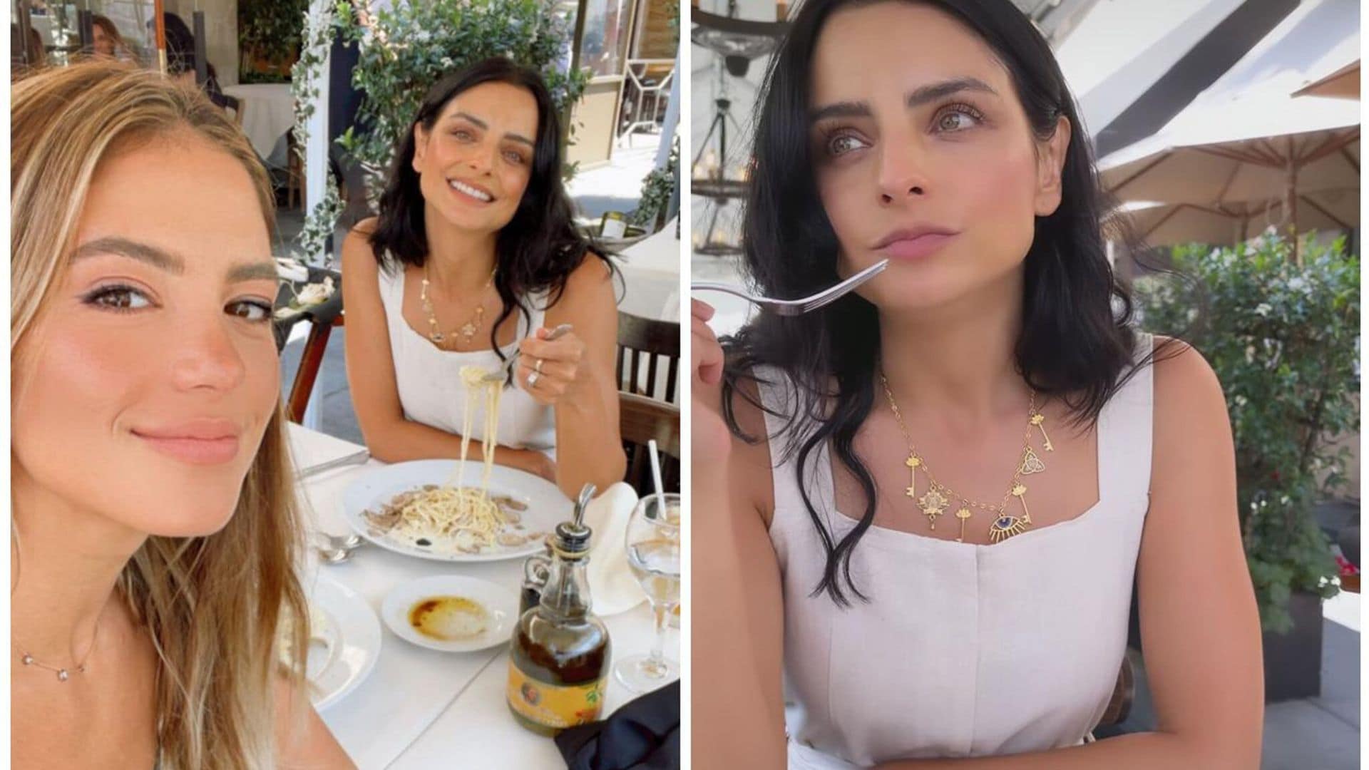 Sarah Kohan y Aislinn Derbez disfrutan de una tarde de chicas y mucha pasta en Beverly Hills