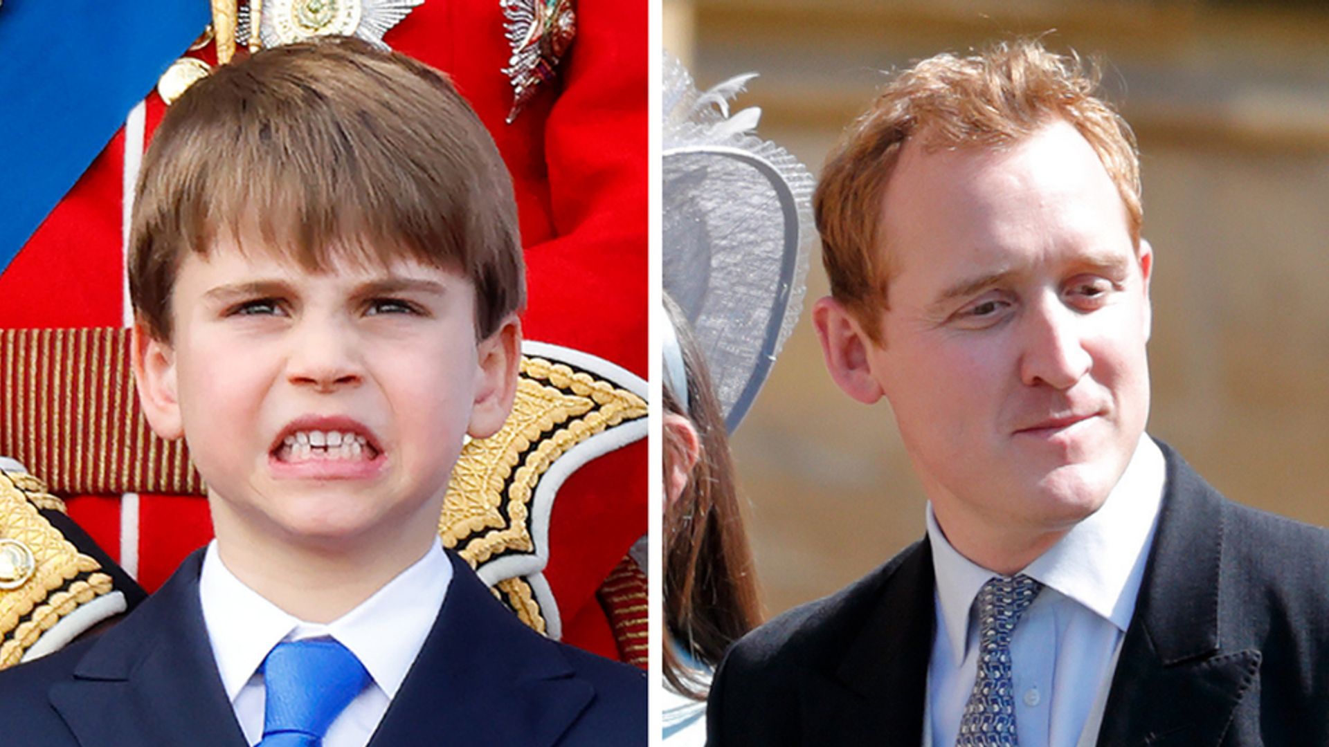 El príncipe Louis y uno de sus padrinos, Harry Aubrey-Fletcher