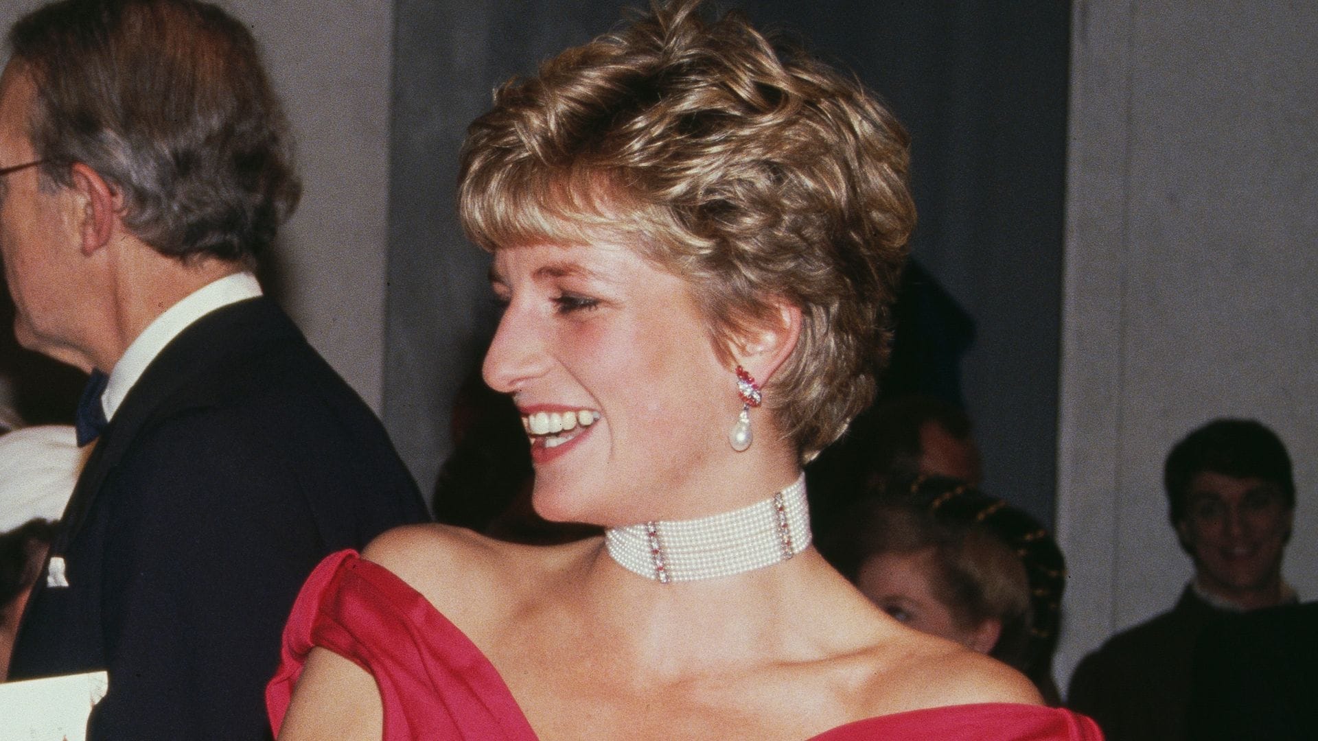 La princesa Diana en la ópera Verdi en noviembre de 1991