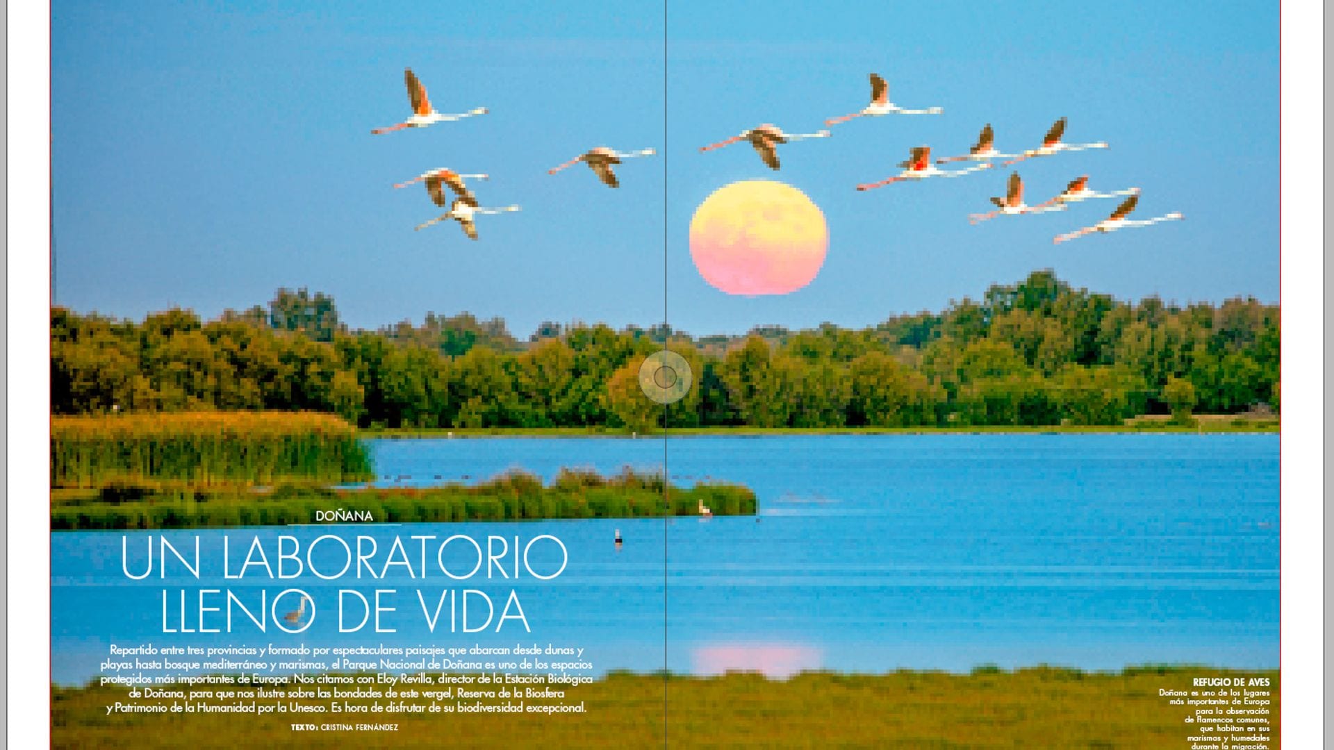 Páginas interiores del reportaje de Huelva en el Especial ¡HOLA! Viajes 2025 del mes de mayo