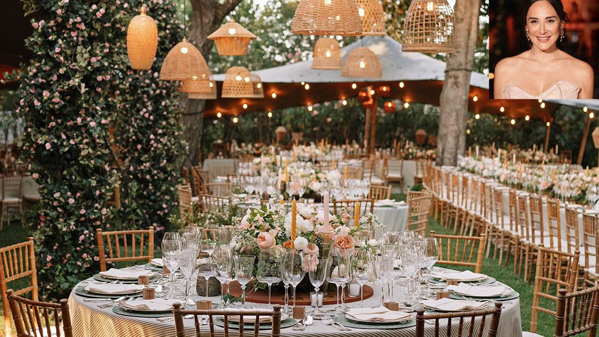 Las mesas, las vajillas... todos los detalles de la decoración de la boda de Tamara