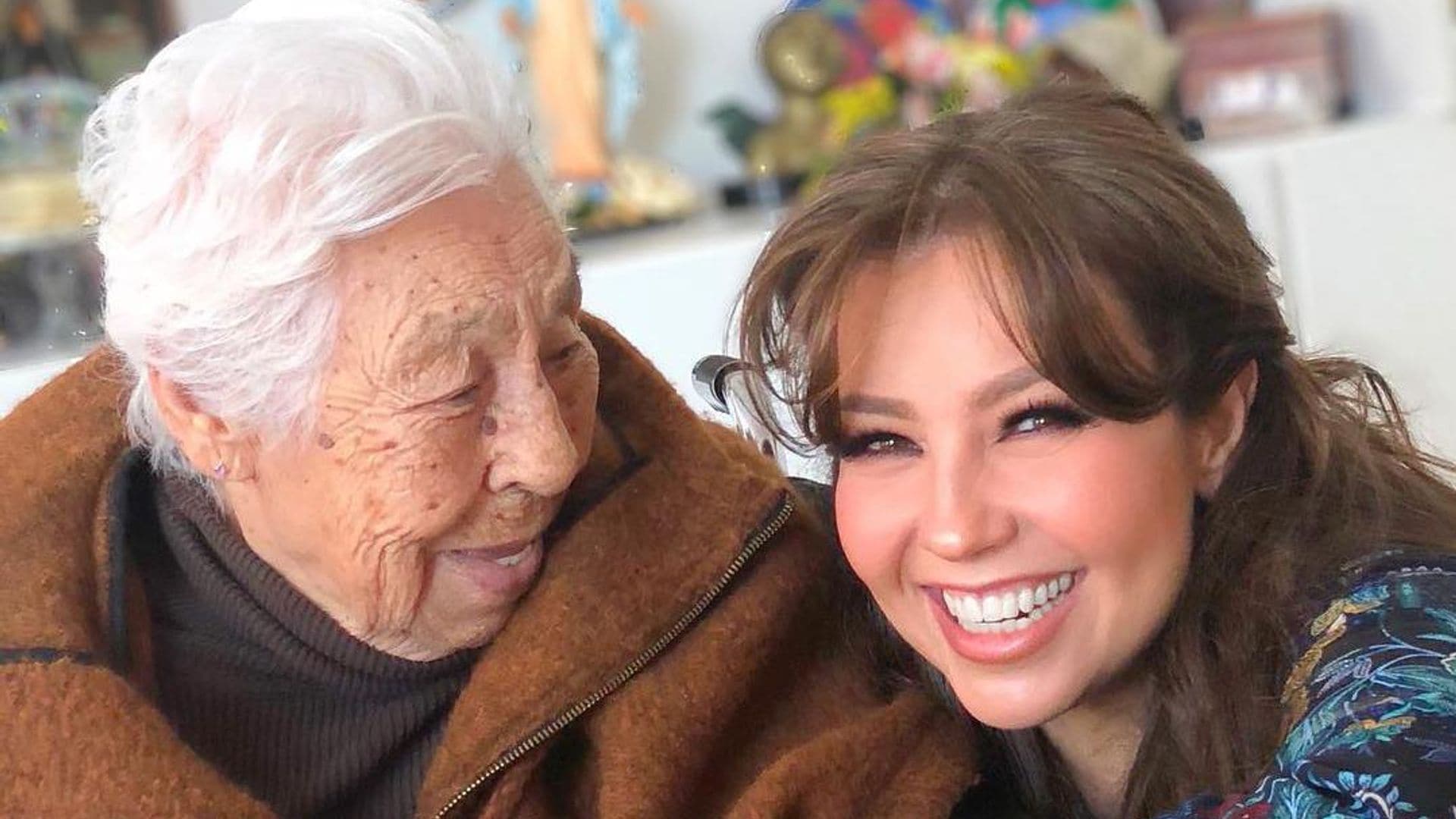 Así cuidan a la abuelita de Thalía de 102 años durante la cuarentena en México
