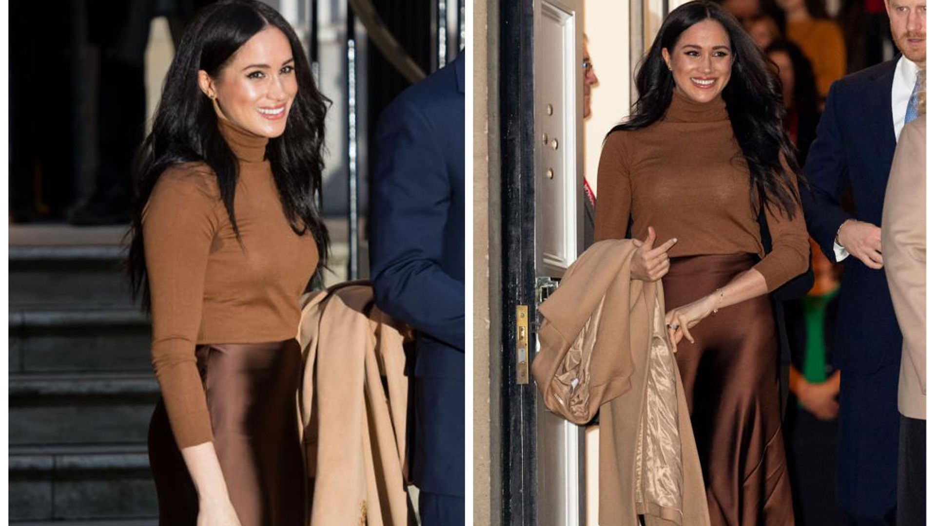 Tres faldas de satén a lo Meghan Markle para un look chic y sofisticado