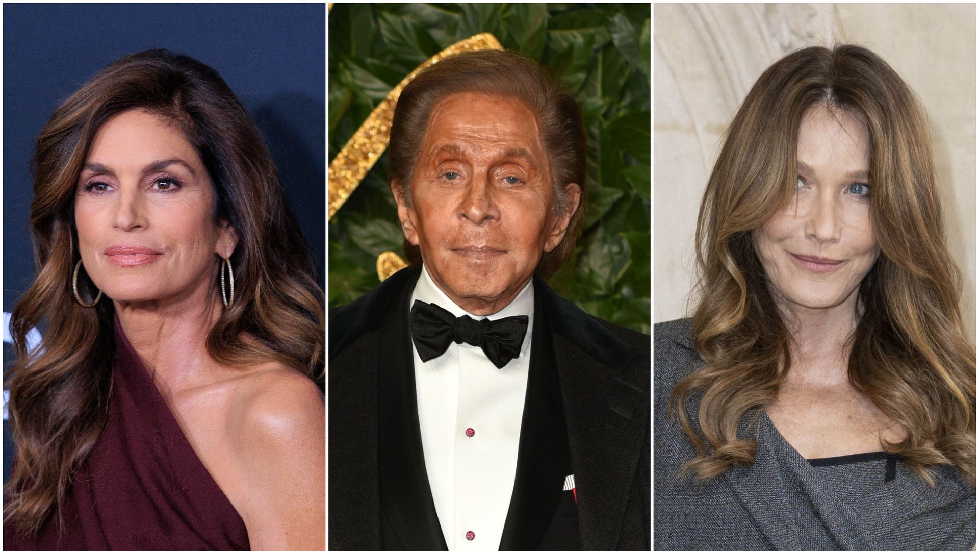 Cindy Crawford, Carla Bruni, Linda Evangelista y más famosos lamentan la muerte de Valentino