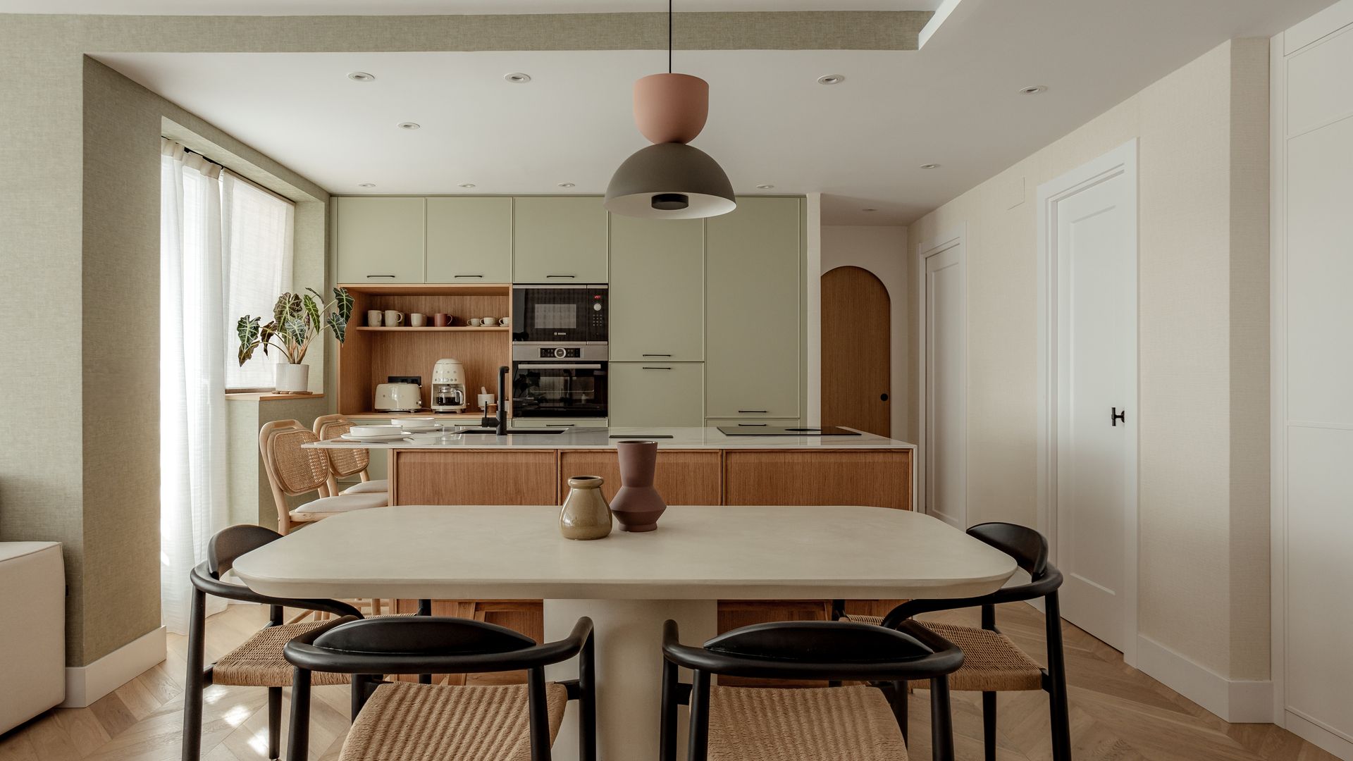 Cocina abierta con isla