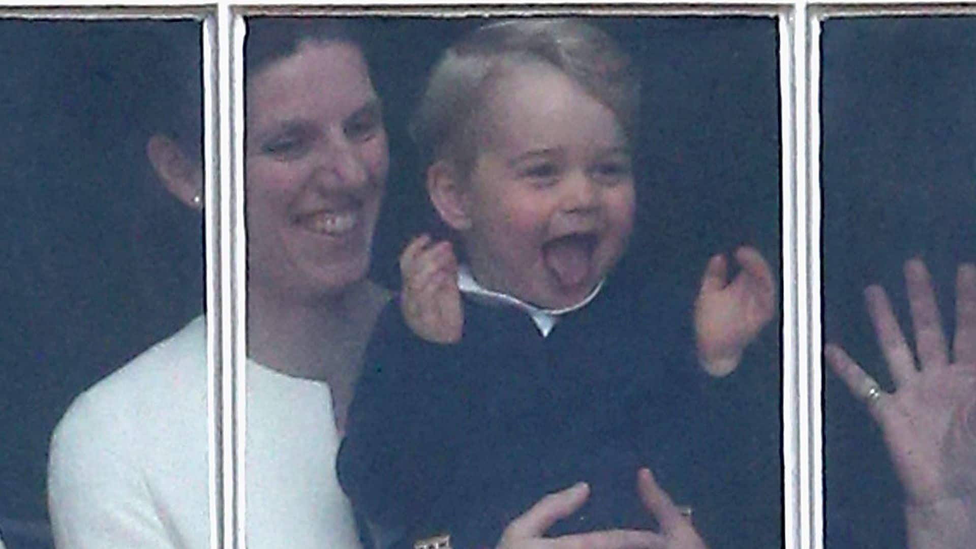 El príncipe George en 2015 con su niñera, nacida en Palencia 