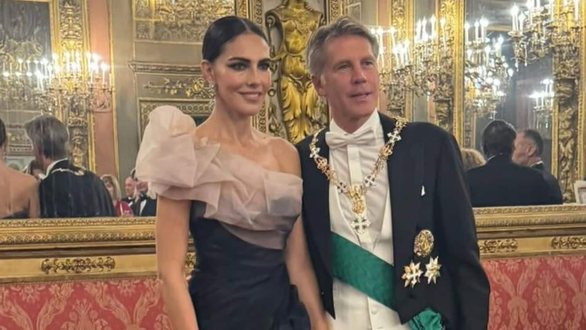 Adriana Abascal, la pareja del príncipe Manuel Filiberto de Saboya, en una gala benéfica en Florencia, 2025.