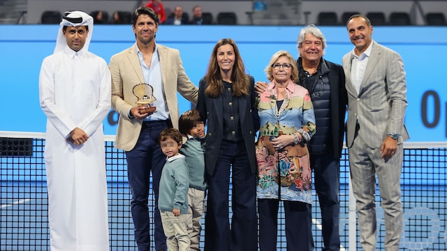 La emotiva retirada de Fernando Verdasco en Doha, arropado por Ana Boyer y sus dos hijos mayores