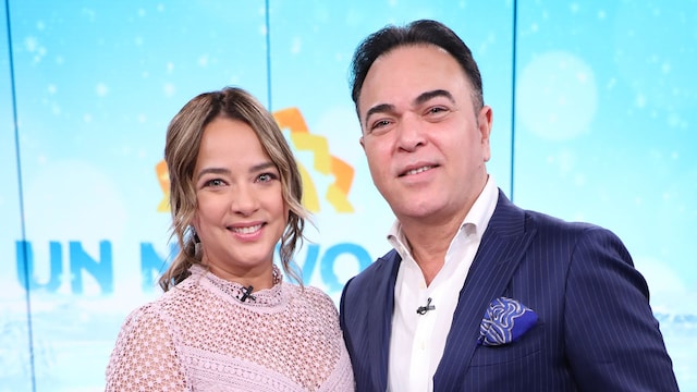 Adamari López y Adalberto López, en una foto captada en 2019, cuando ella presentaba 'Un Nuevo Día'.