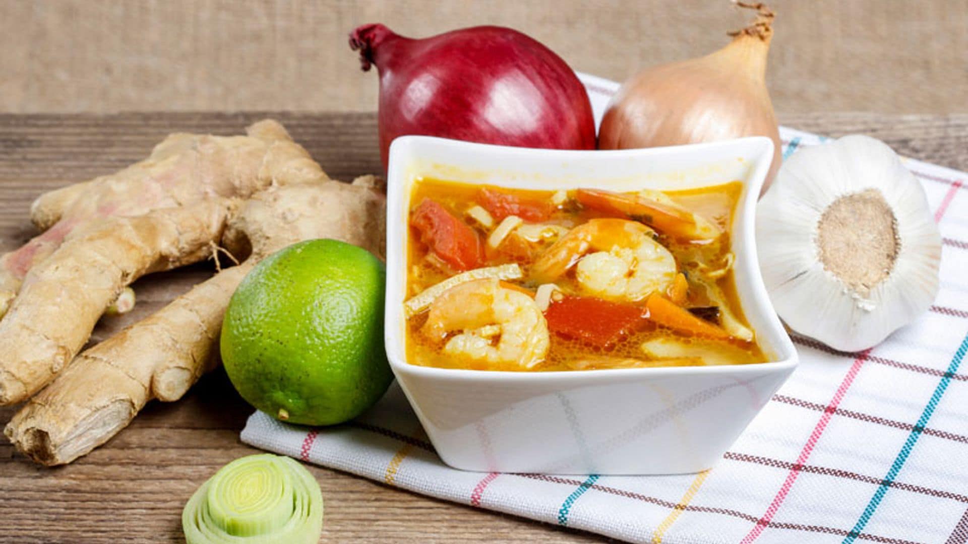 Sopa tailandesa 'Tom Yam Kung'