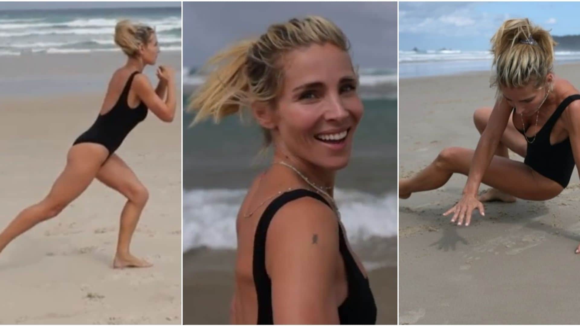 Al estilo de Elsa Pataky: 4 ejercicios que puedes hacer... ¡en la playa!