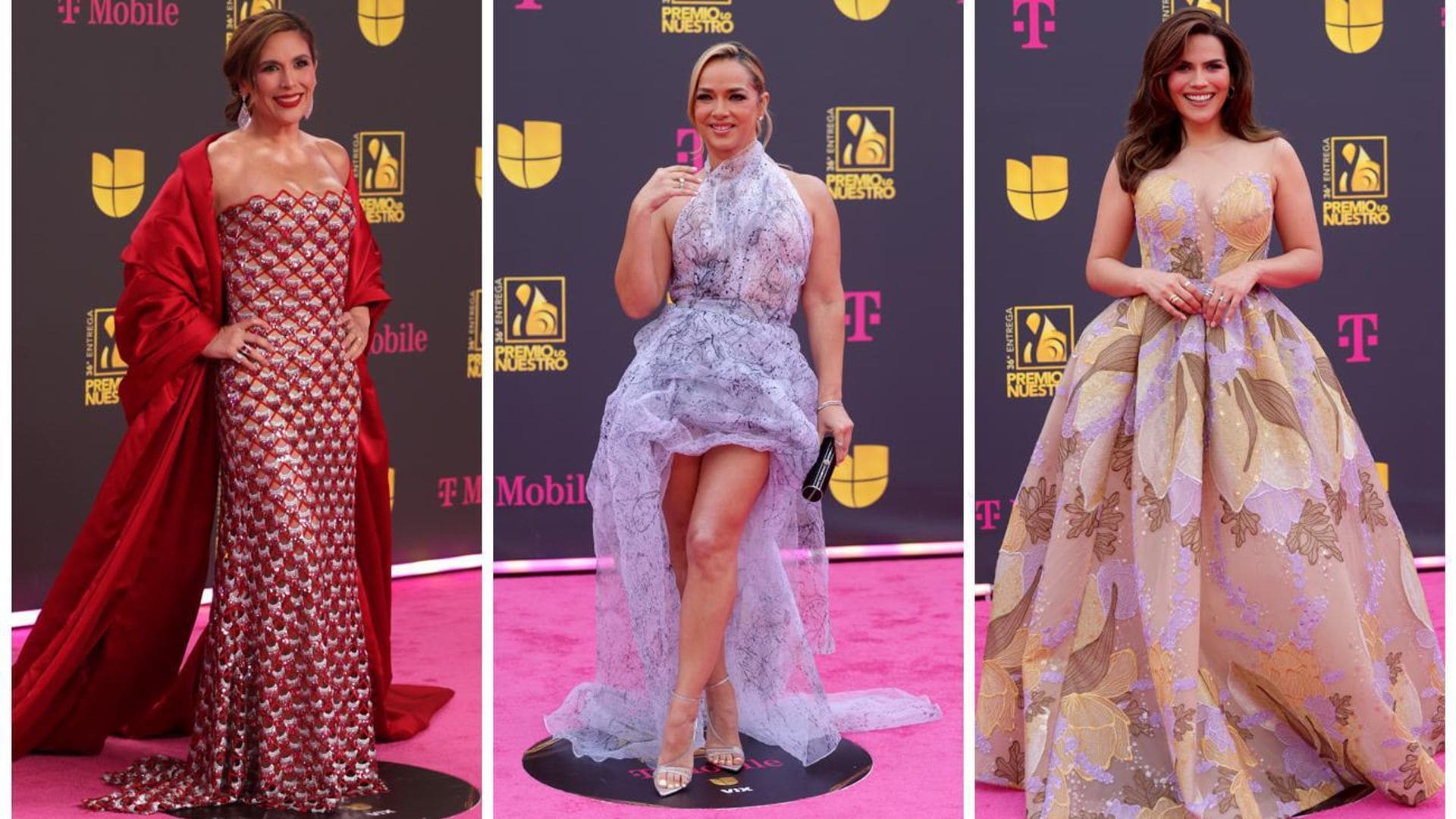 Premio Lo Nuestro 2024: los mejores looks de la alfombra magenta