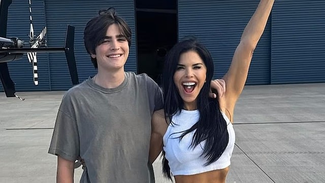 Lauren Sánchez con su hijo Evan, de 19 años
