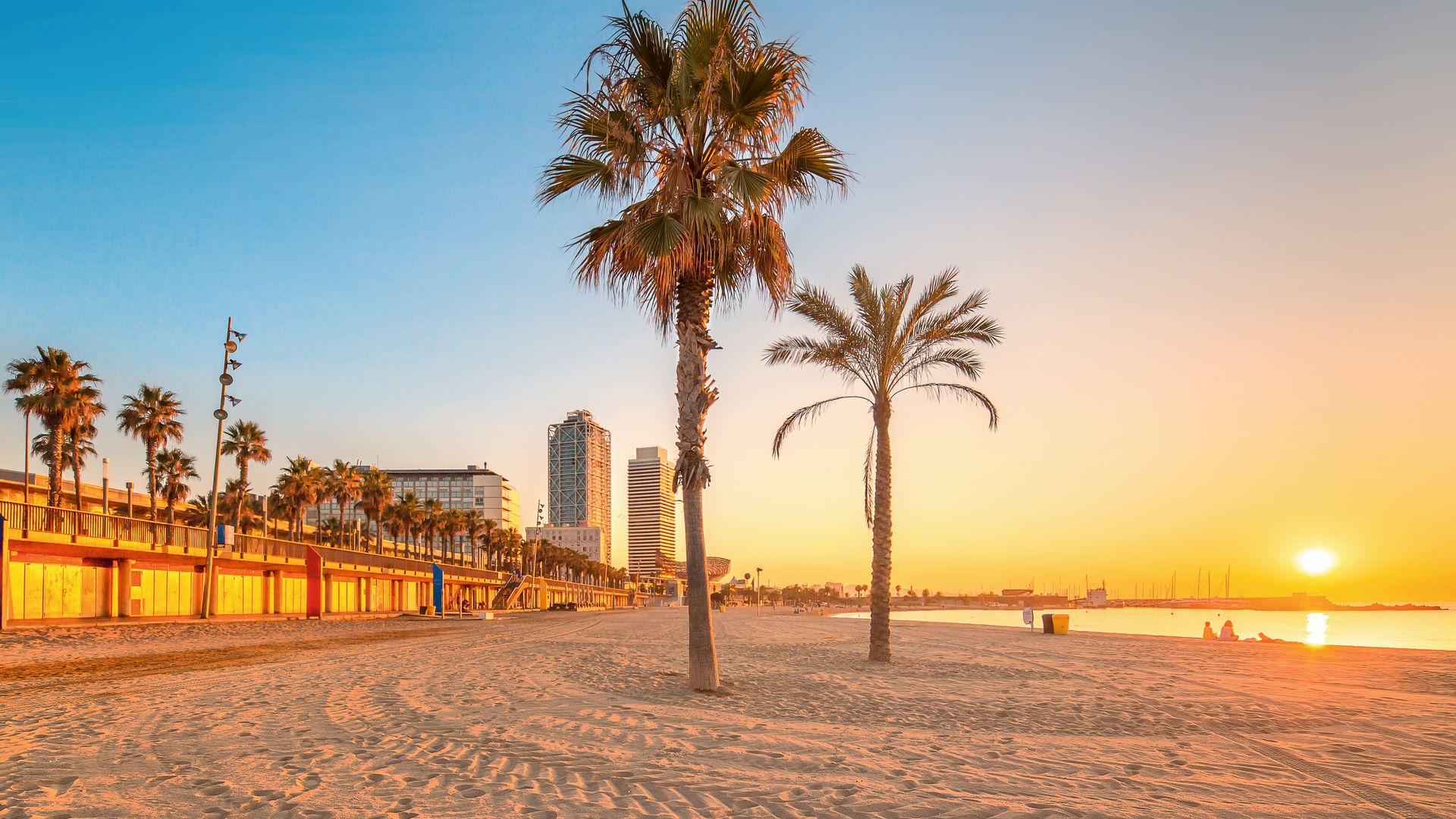 Playa de La Barceloneta en Barcelona