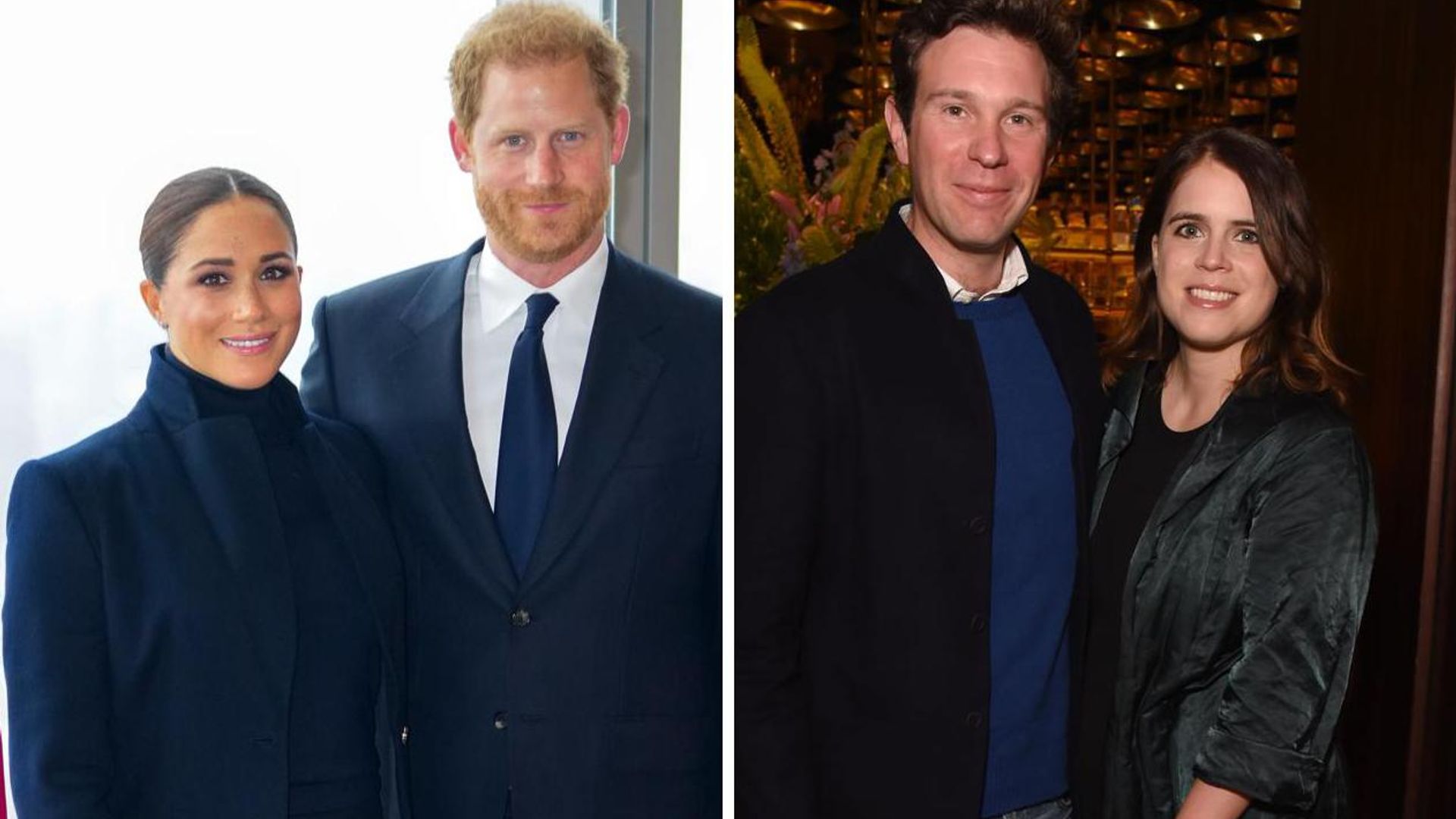 Harry y Meghan, las imágenes de su cena con su prima Eugenia de York como si nada hubiera pasado