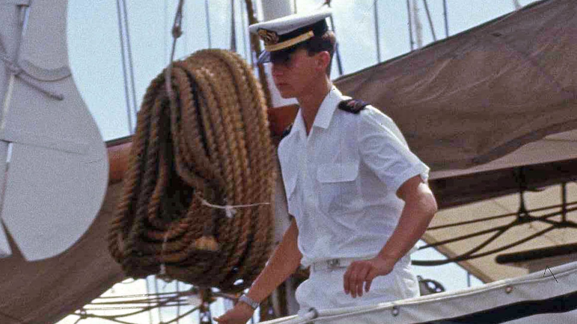 Recordamos el embarque de Felipe VI en el Juan Sebastián Elcano hace 38 años