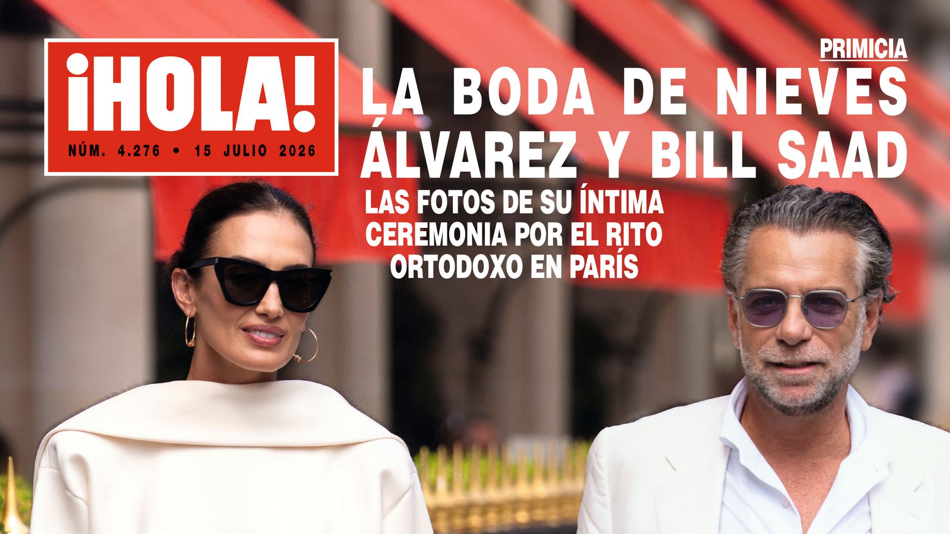 Nieves Álvarez y Bill Saad en la portada de ¡HOLA!