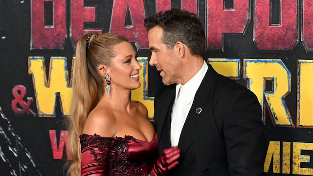 Blake Lively y Ryan Reynolds en el estreno de Deadpool & Wolverine en Nueva York, julio 2024