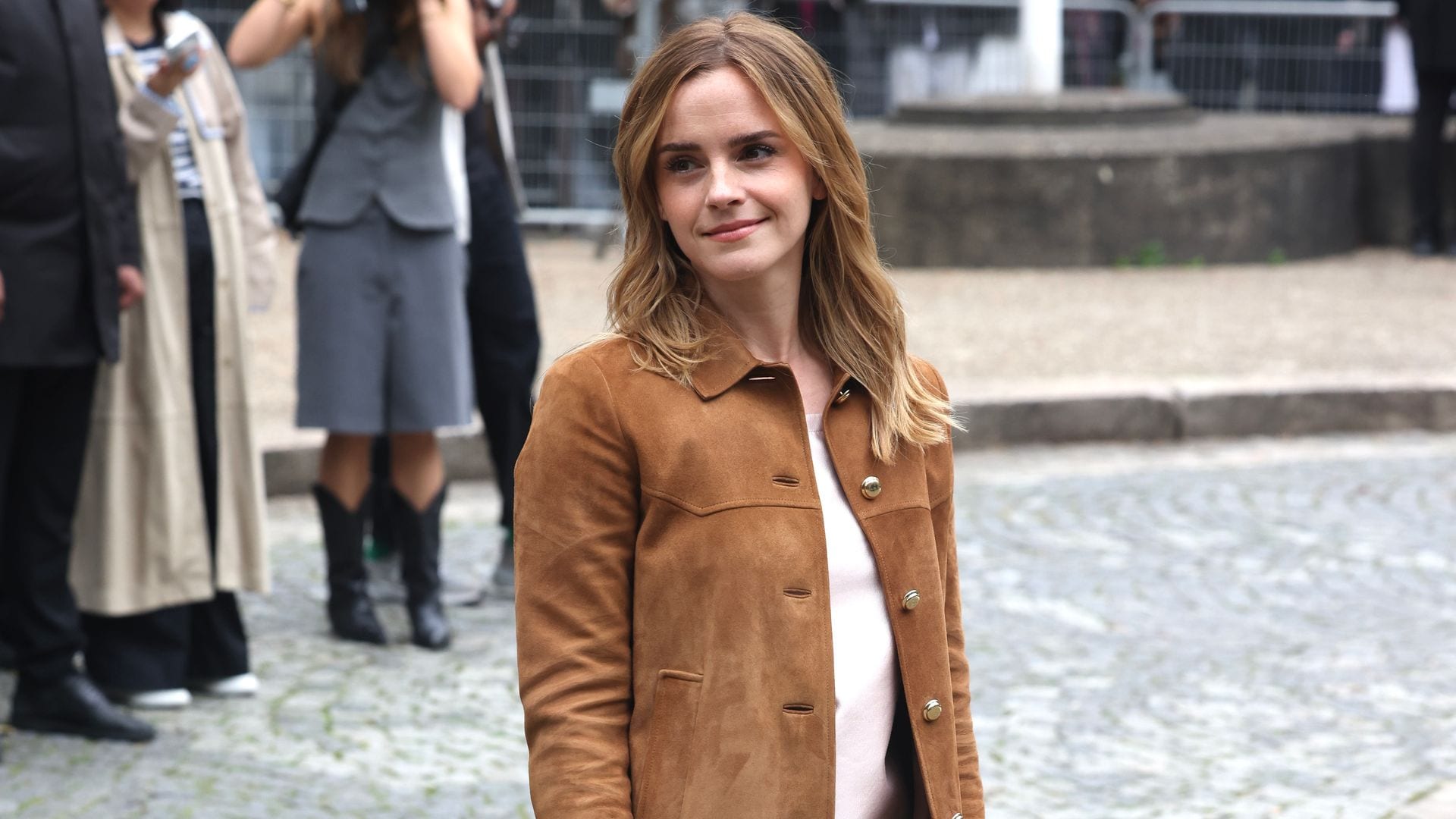 Emma Watson en el desfile de Miu Miu Primavera/Verano 2026