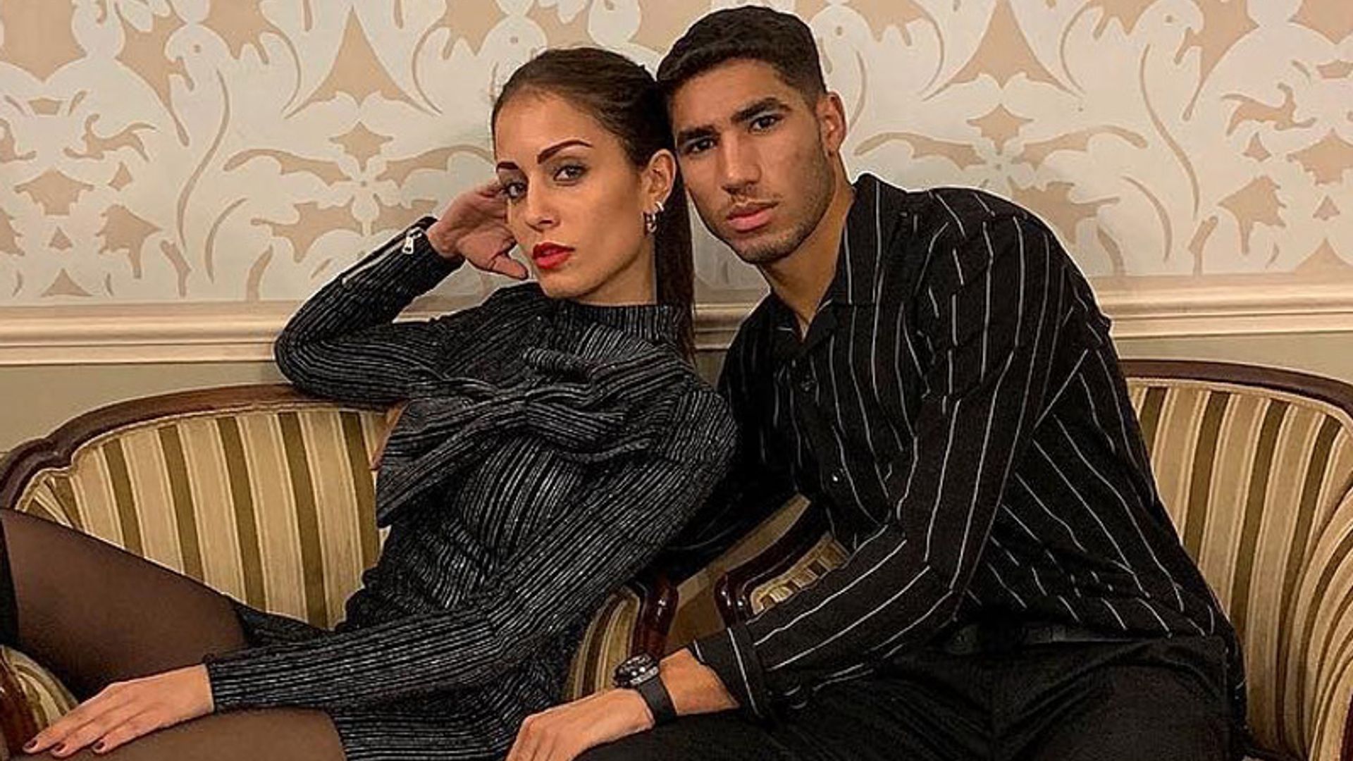 Hiba Abouk y el futbolista Achraf Hakimi confirman su noviazgo
