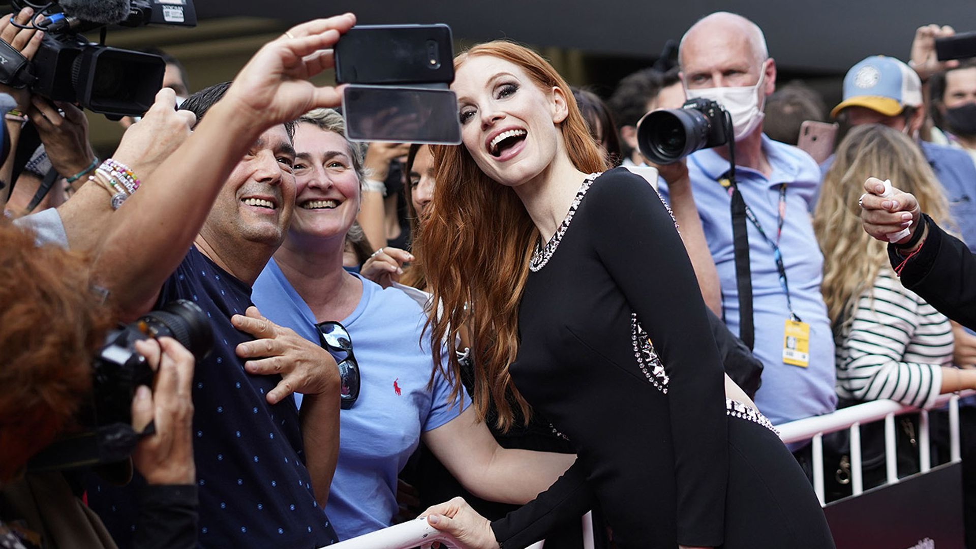 Jessica Chastain derrocha simpatía y cercanía en San Sebastián