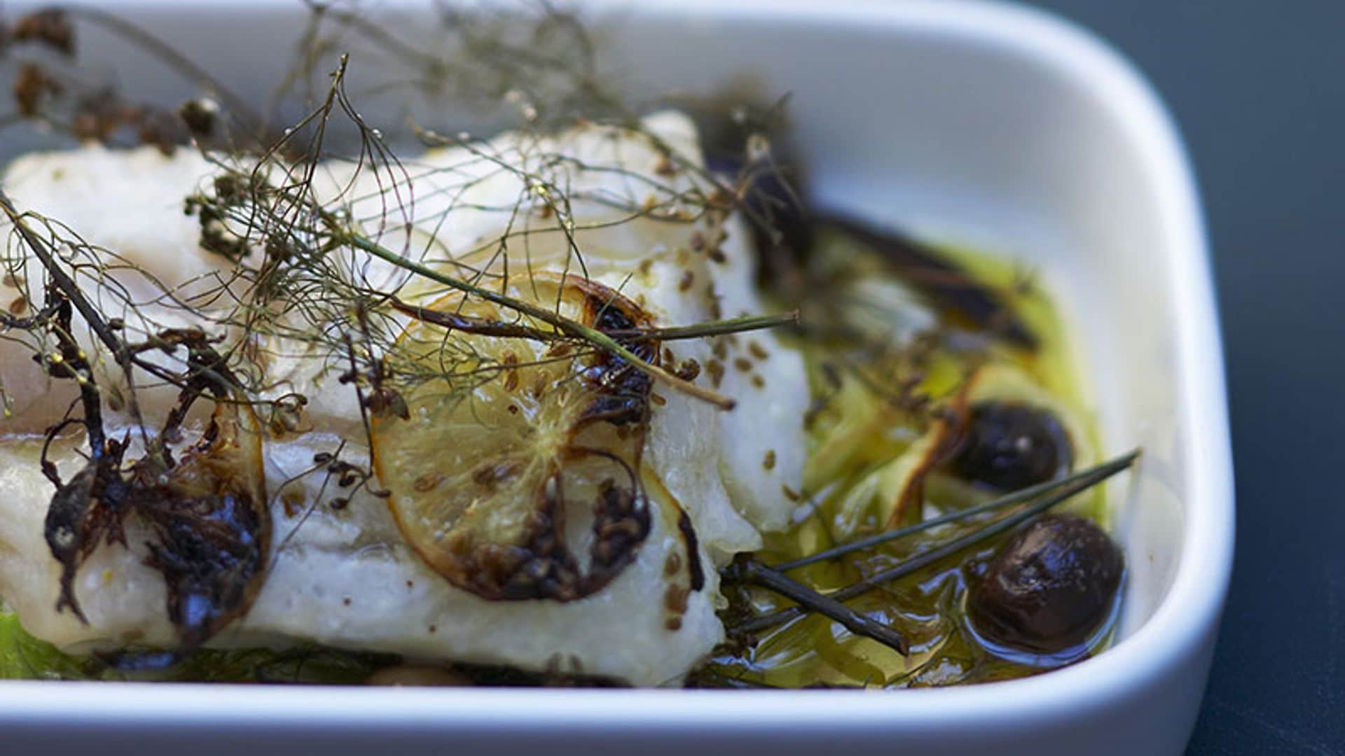 Bacalao fresco con eneldo y limón