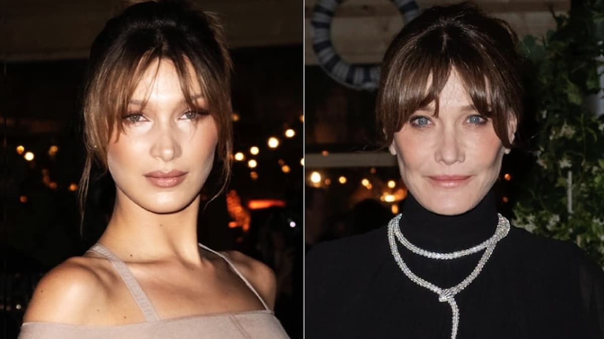 ¡Idénticas! La foto que demuestra que Carla Bruni y Bella Hadid son una