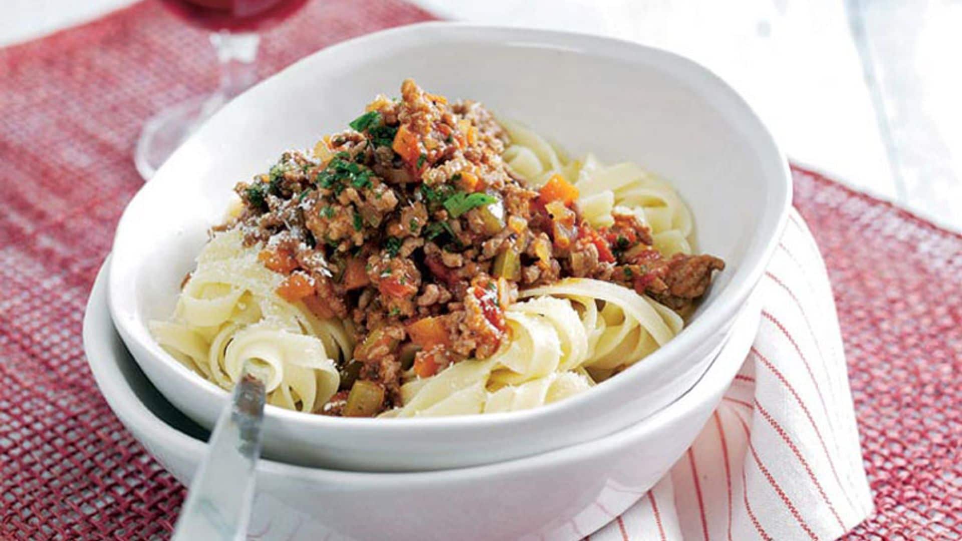 'Tagliatelle' con boloñesa de cerdo ibérico