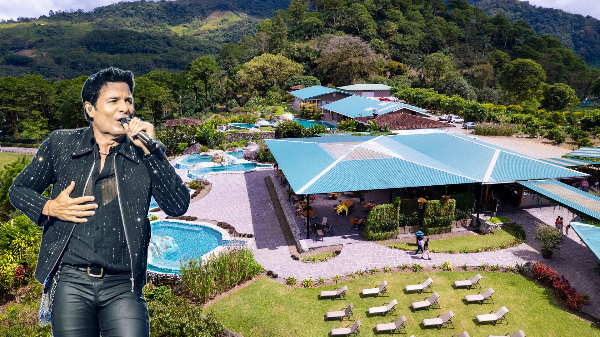 Chayanne y Costa Rica, piscinas termales del Valle de Orosi