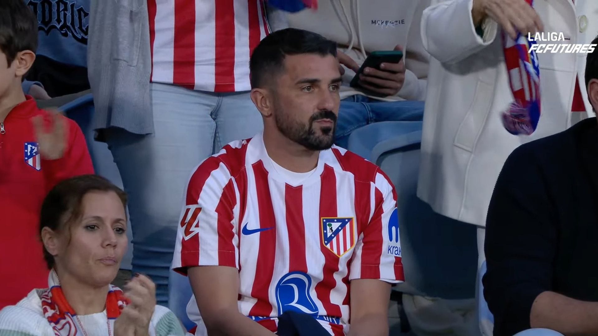 David Villa, viendo a su hijo Luca en la LaLiga Futures, un campeonato celebrado durante el fin de semana en Gran Canaria