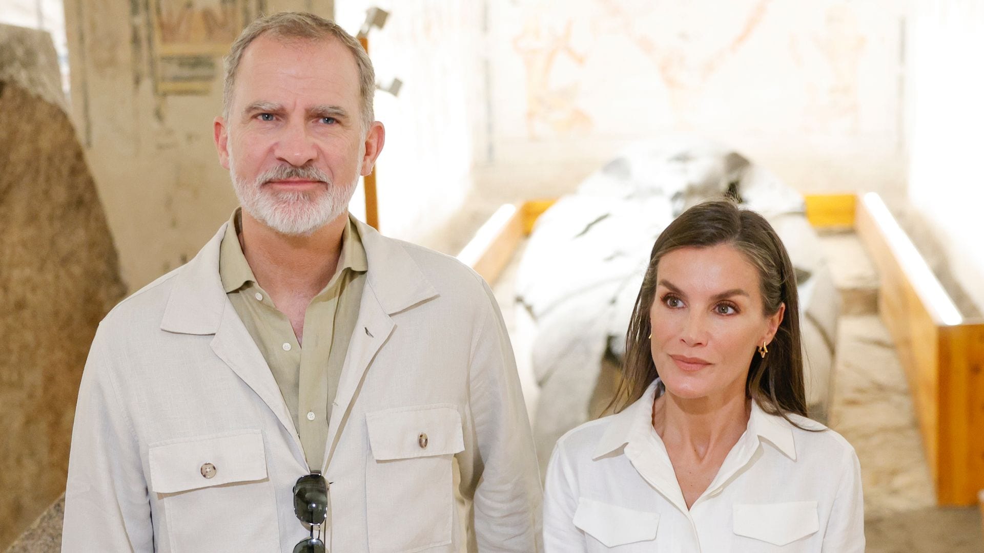 La reina Letizia y el rey Felipe en el viaje de Estado a Egipto