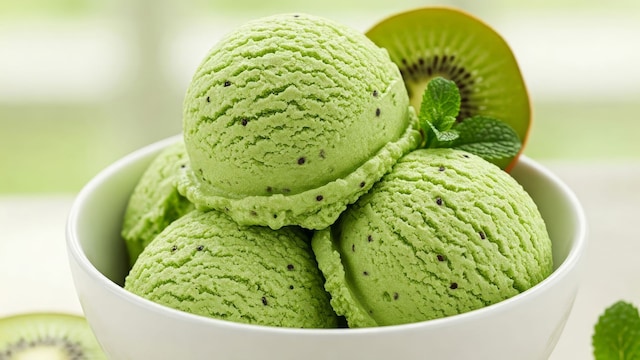 Helado de kiwi