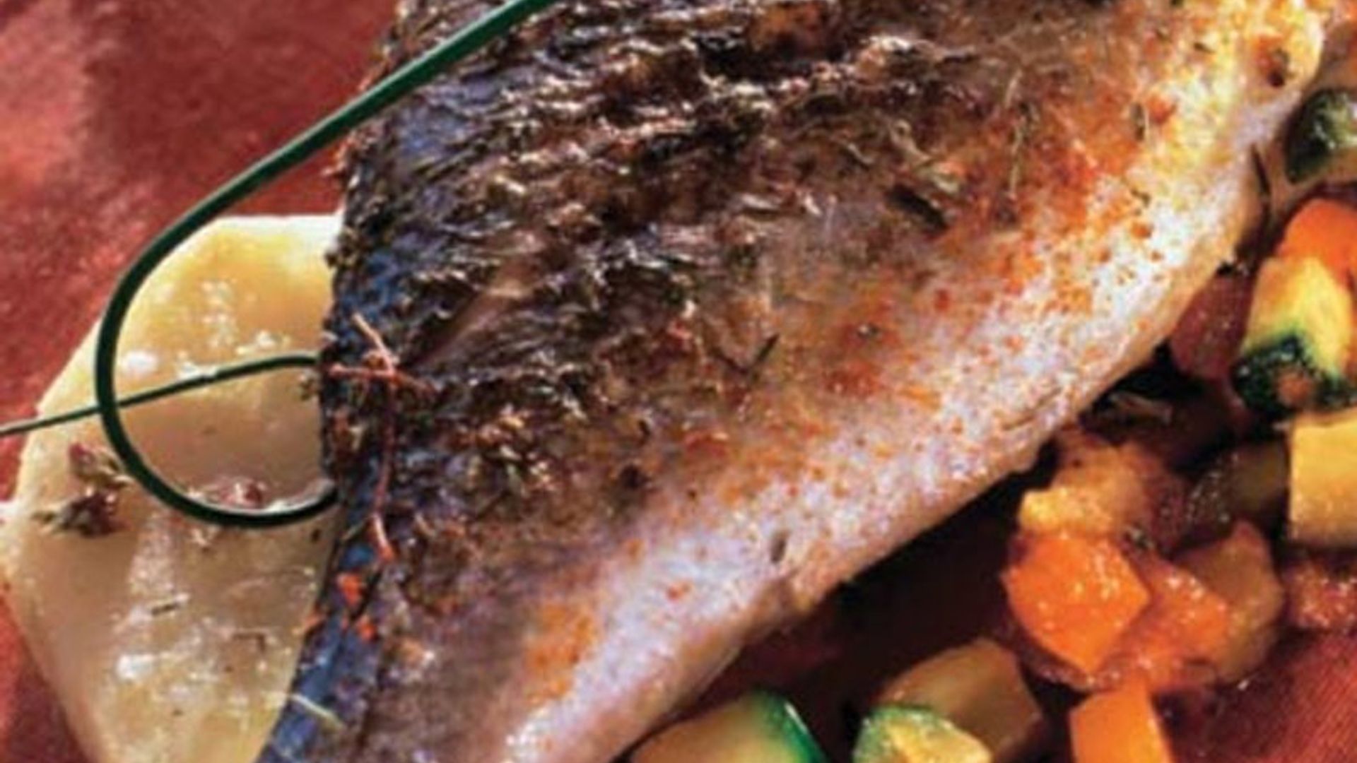 Dorada asada con especias