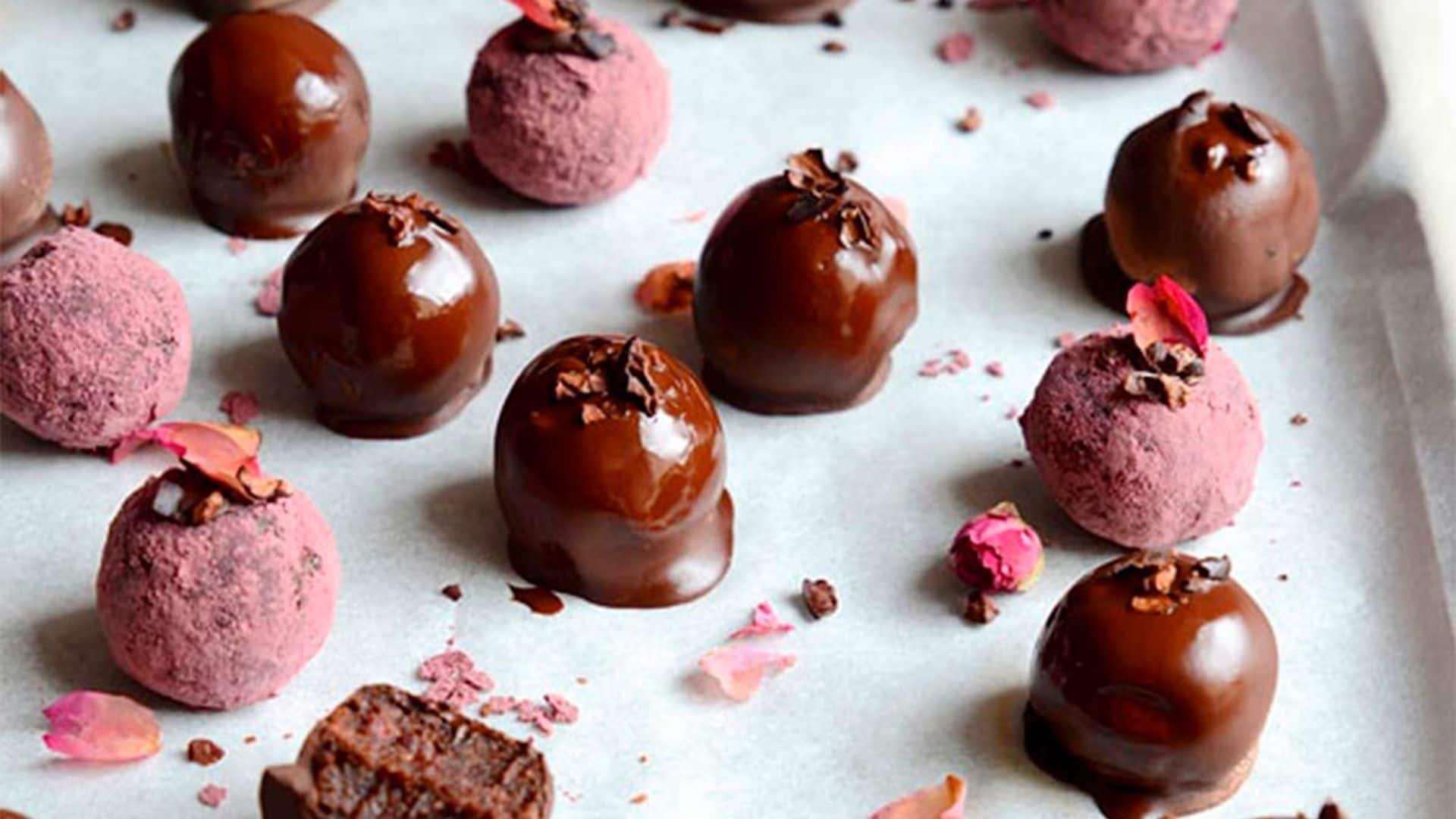 Bombones de chocolate y 'açaí'