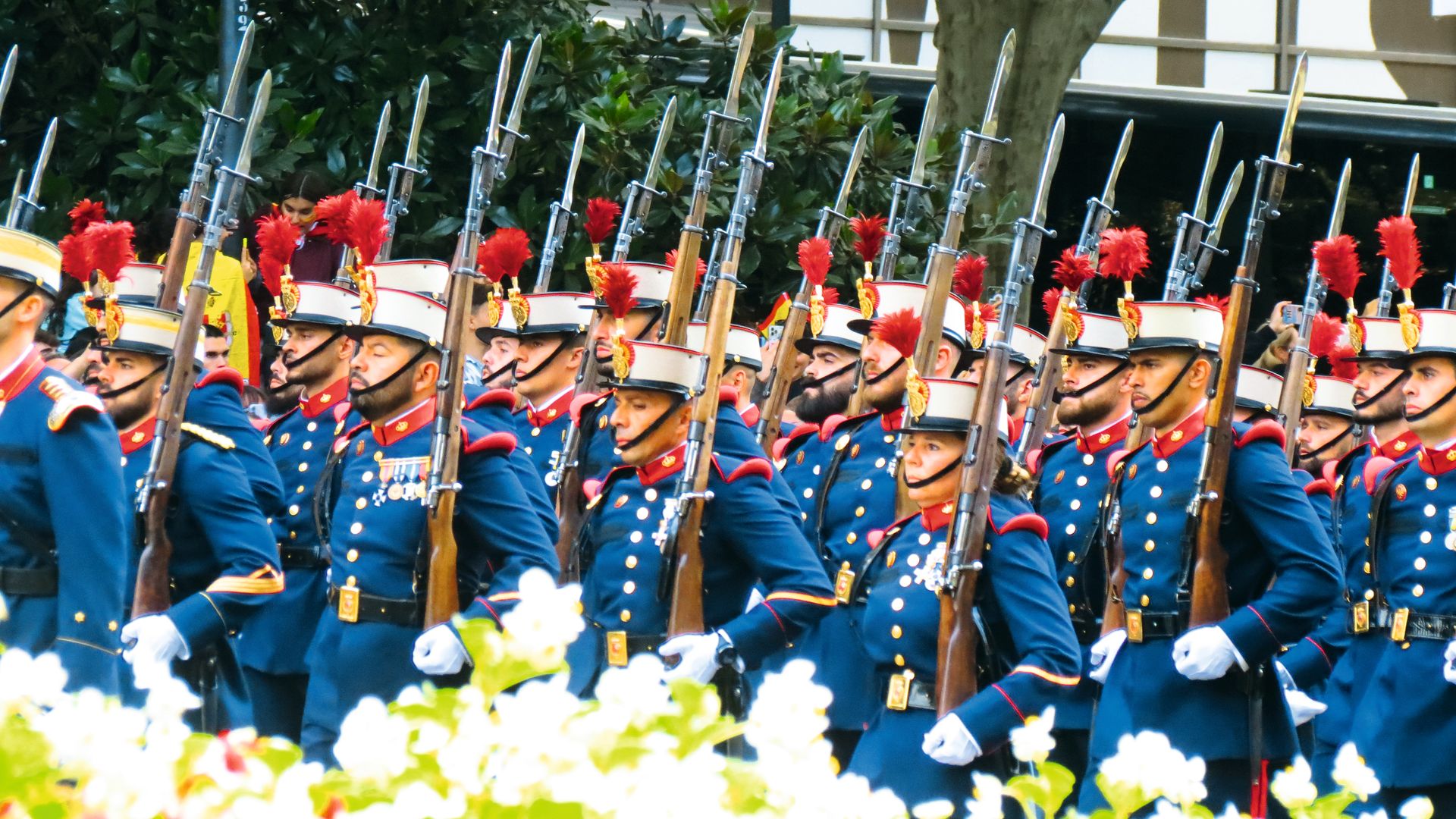 Desfile militar del Día Nacional en Madrid