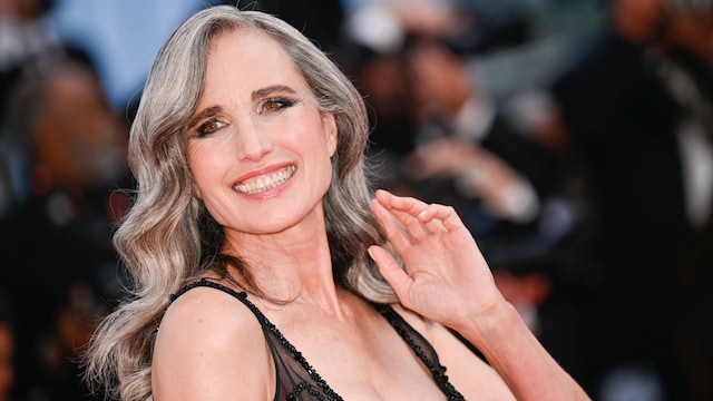 Andie MacDowell en la alfombra roja de Cannes en 2023
