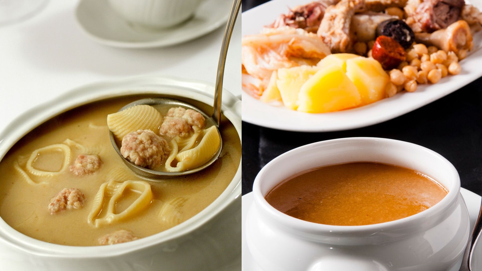 Escudella catalana y cocido madrileño