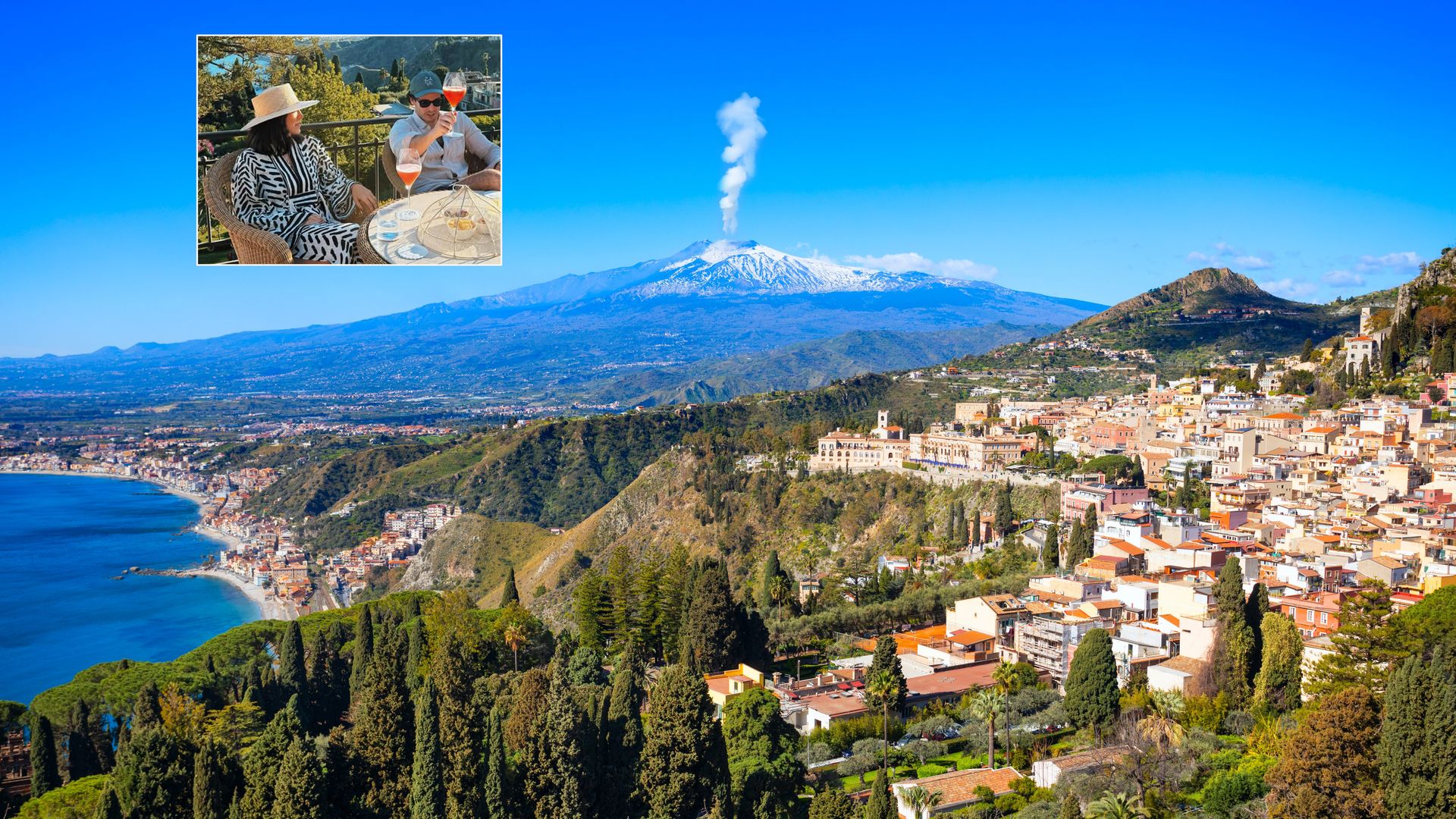 Tamara Falcó e Íñigo Onieva, Taormina, Sicilia, Italia