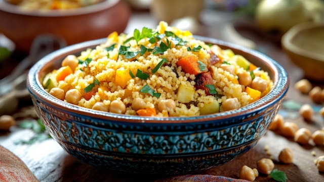 Cuscús con verduras al horno