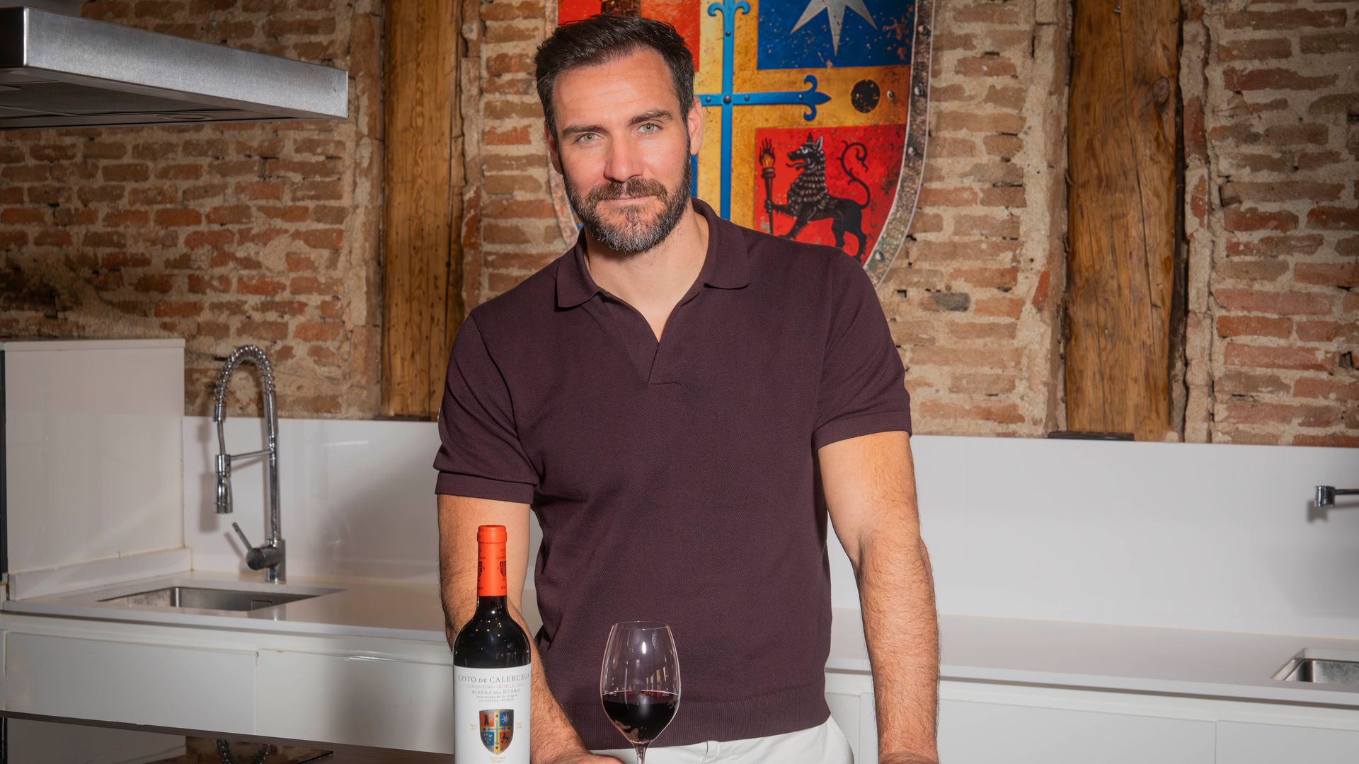 Saúl Craviotto en una presentación de vinos