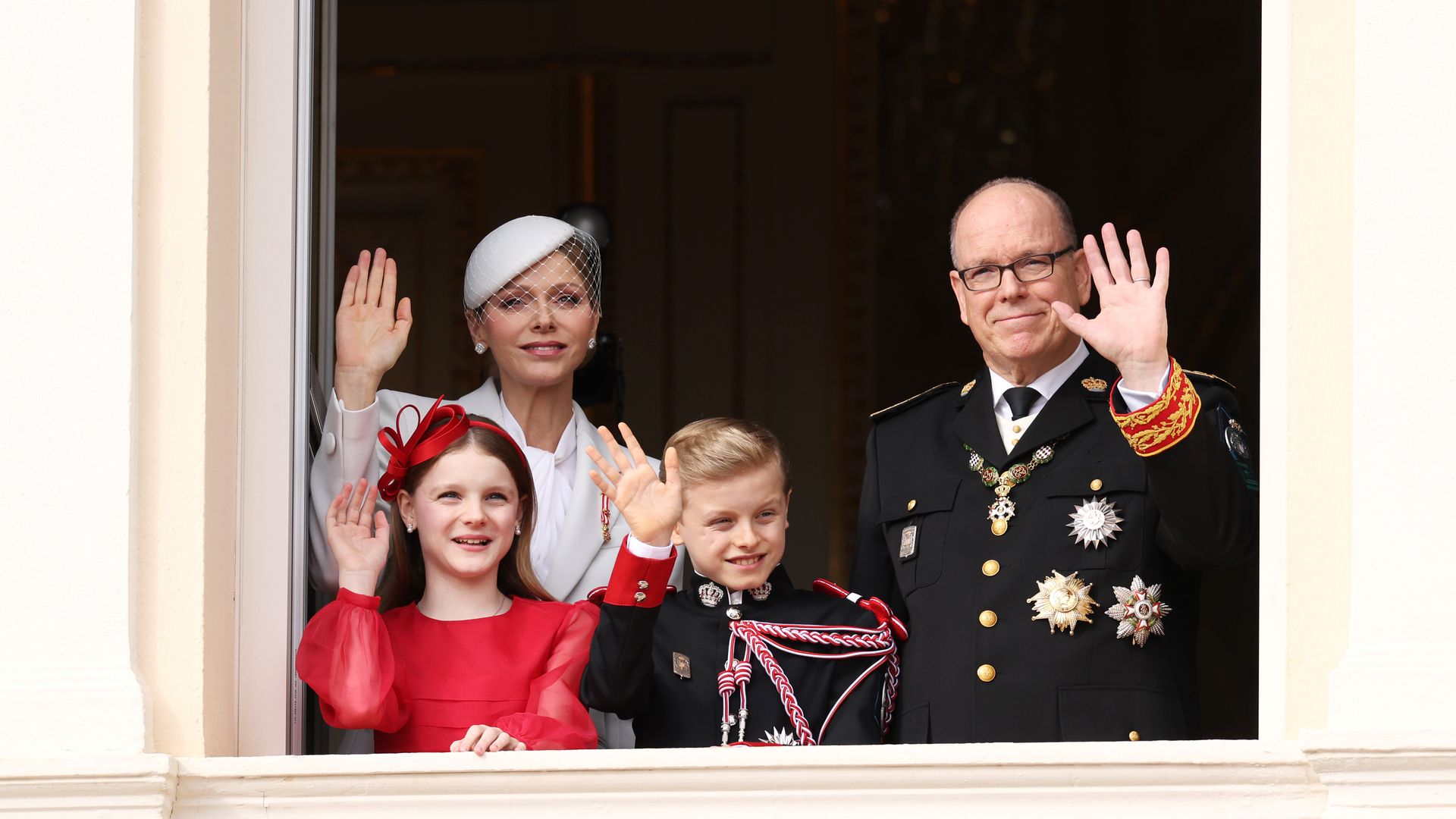 Jacques y Gabriella de Mónaco en el Día de la Fiesta Nacional de Mónaco