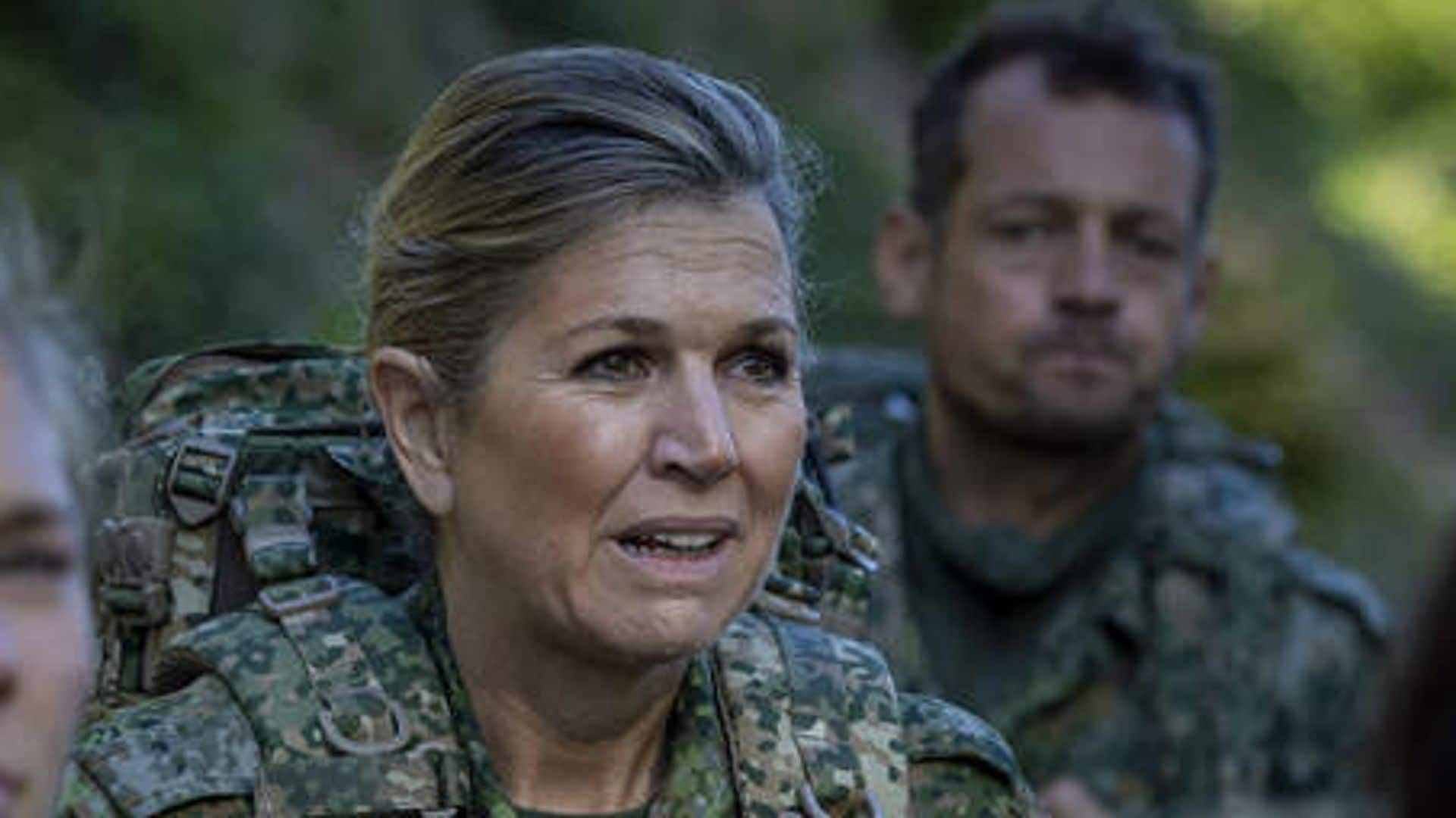 Las imágenes más sorprendentes de Máxima de Holanda en su entrenamiento militar, al estilo princesa Leonor 