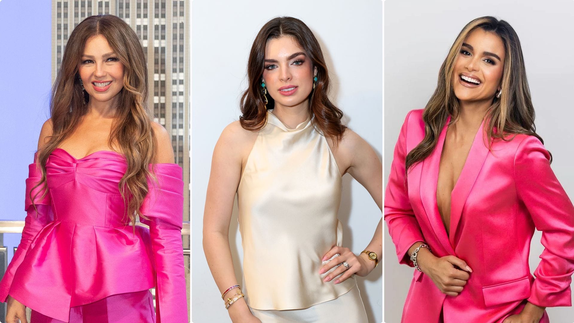 Thalía, Nadia Ferreira y Clarissa Molina; las hosts de Premio Lo Nuestro 2026