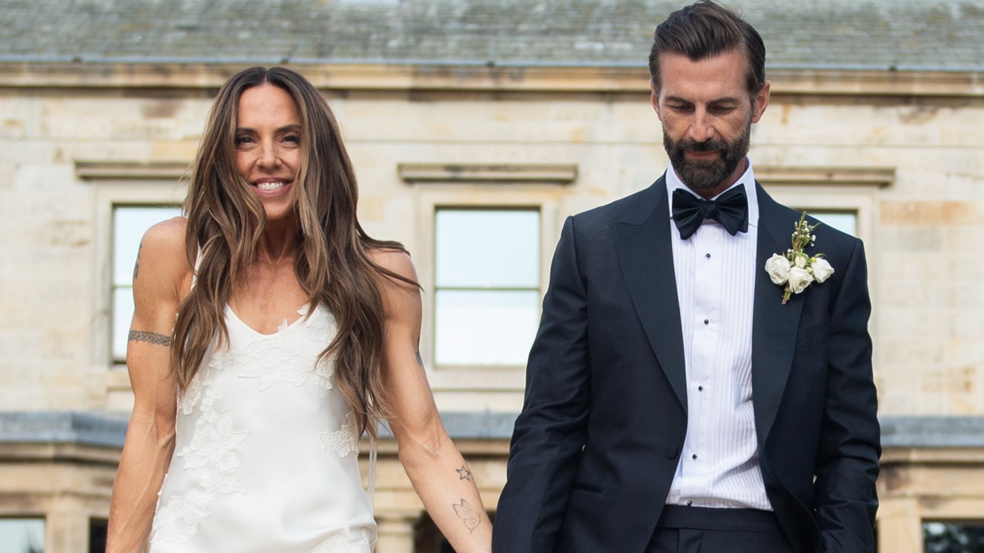 Mel C y Chris Dingwall el día de su boda