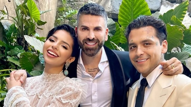 Jomari Goyso, Ángela Aguilar y Christian Nodal