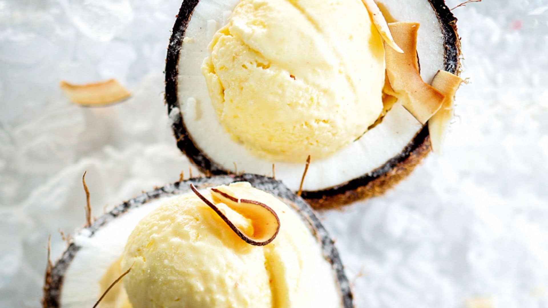 Helado de coco y piña