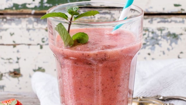 batido fresas cerezas